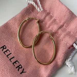 Rellery Gold Hoops / Brand New